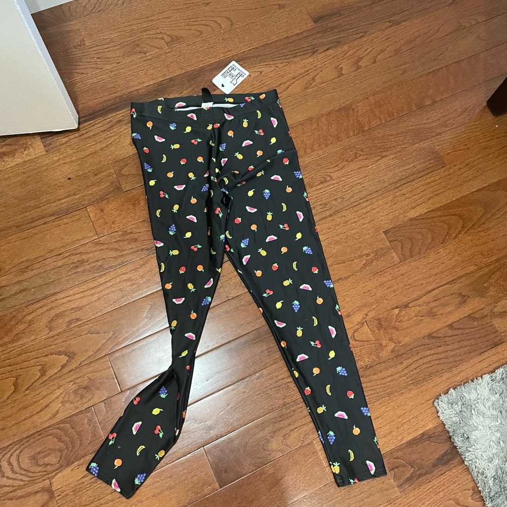 Brand New with Tags Tara Khorzad Fruit Print Leggings, size 8 us / 12 uk
